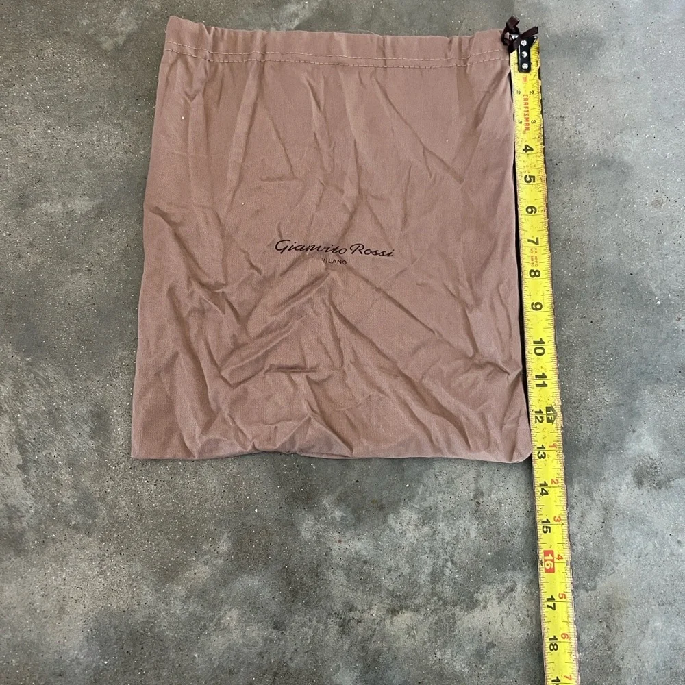 Authentic Gianvito Rossi Pink-Taupe Drawstring Dust Bag